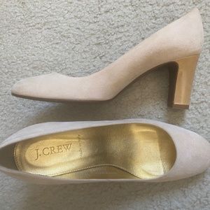 J Crew Juliet blush pink suede midheel pumps sz 7